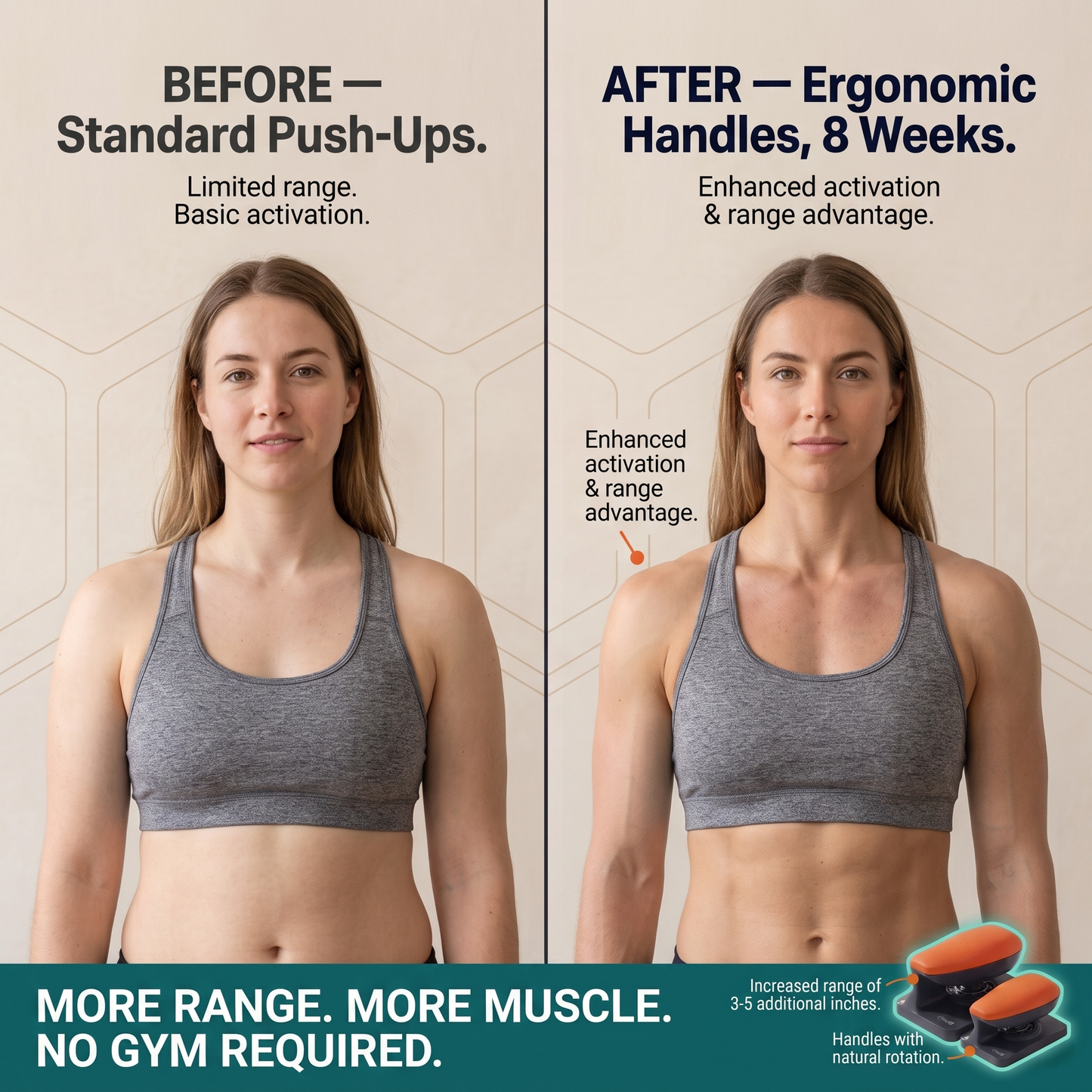 Ergonomic Push-Up Stands With Training Mat