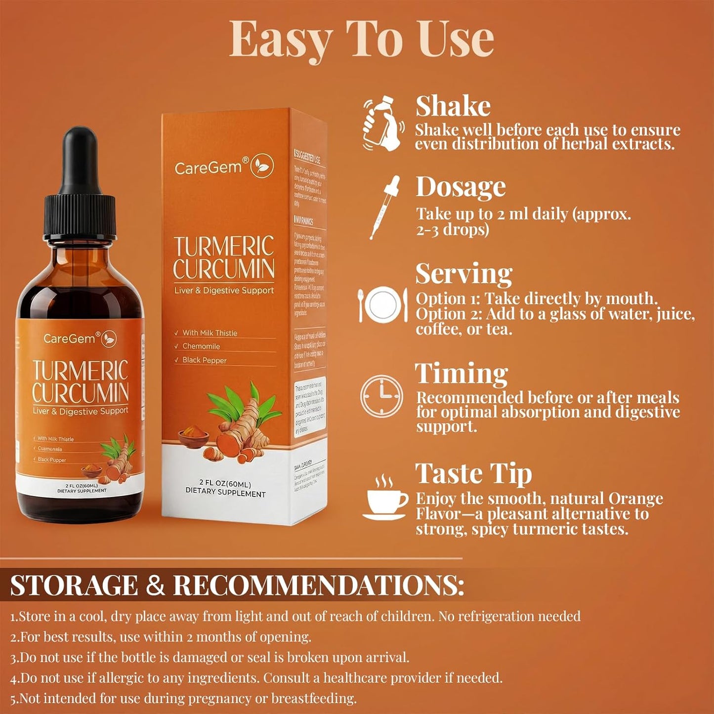 Turmeric Curcumin Complex Liquid Drops