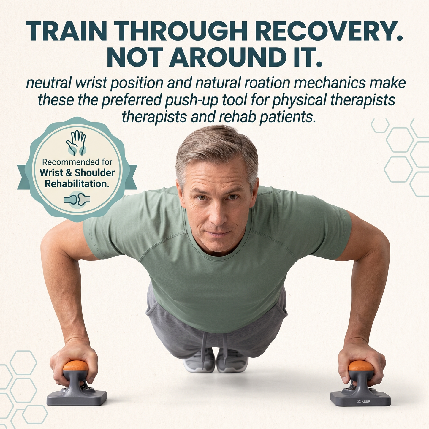Ergonomic Push-Up Stands With Training Mat